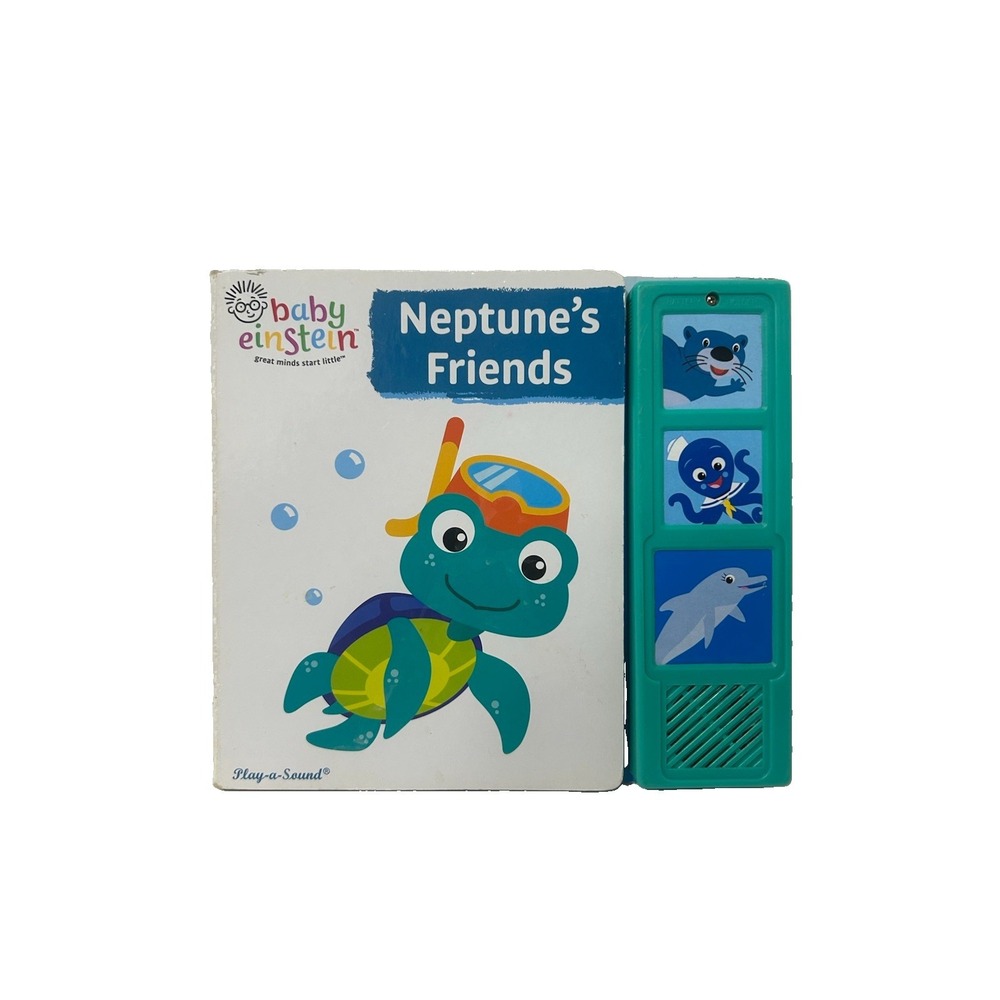 Baby Einstein Neptune's Friends Turtle Play A Sound Board Book Works Ocean Otter